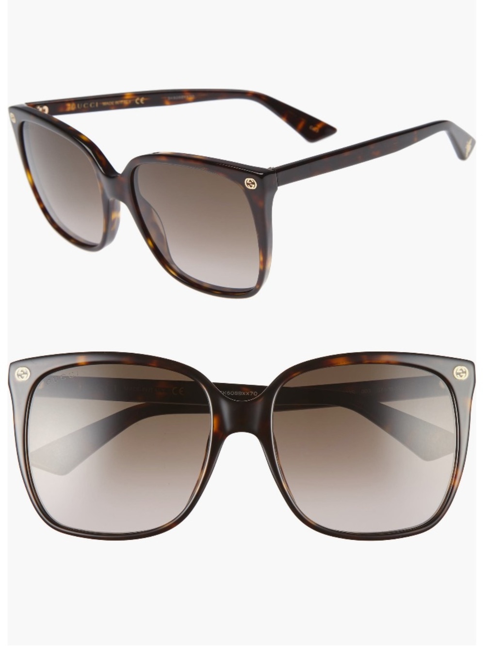 57mm Gradient Square Sunglasses Frames